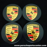 【PORSCHE】ポルシェマカン65mmカラークレストマットブラックセンターキャップセット